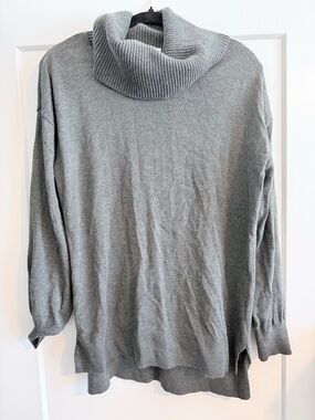 LOFT Soft Gray Cowl Neck Sweater